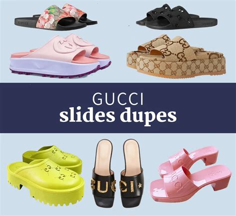 gucci women's rubber slide sandal dupe|gucci slides knock off.